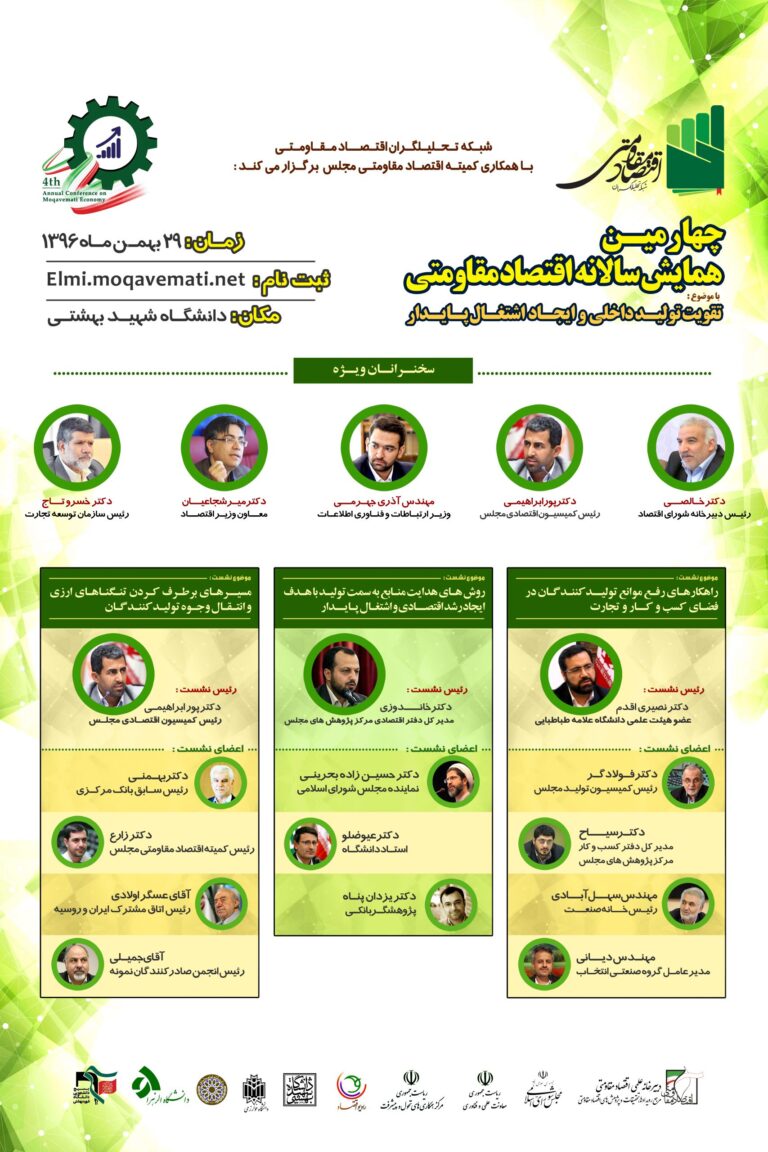 چهارمین همایش سالانه اقتصاد مقاومتی — پوستر رسمی
